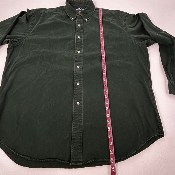 Ralph Lauren Blaire Shirt Men's Large Green Long Sleeve Button Down - Picture 6 of 7
